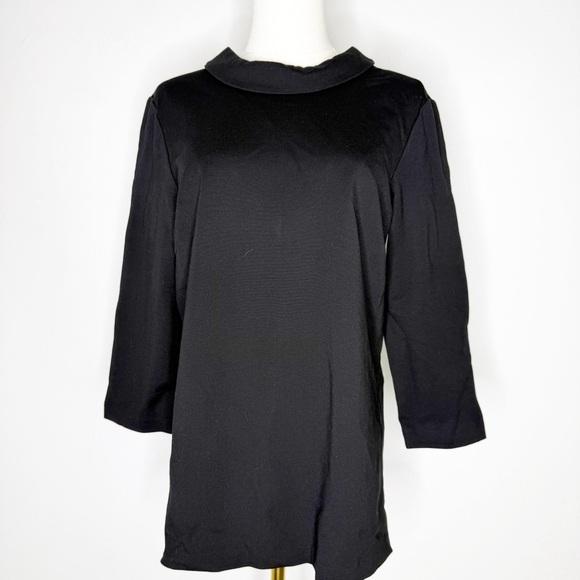 J. McLaughlin Black Mock Neck Top – Size Medium - Picture 1 of 7